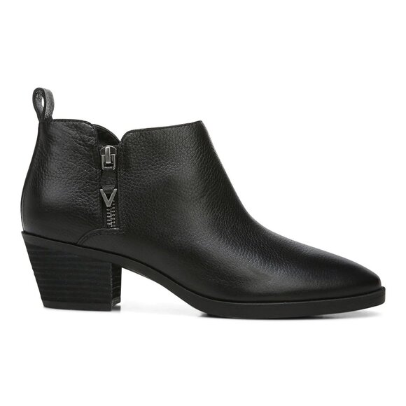 Vionic ecily Ankle Womens Black Leather Boots Size 10 - Picture 1 of 9